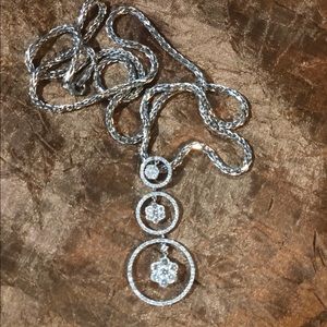 White gold with diamonds necklace